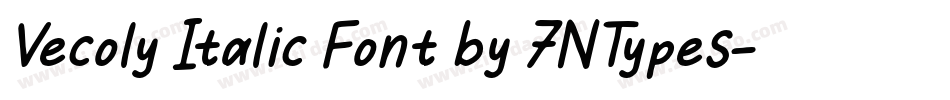 Vecoly Italic Font by 7NTypes字体转换